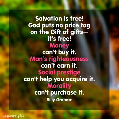 Just as Mother Mary said, "yes"...We too must say "yes" in accepting His gift of salvation. Salvation Is A Gift From God, Ruth Bell Graham, Ruth Graham, Billy Graham Quotes, Rev Billy Graham, Anne Graham Lotz, God Thoughts, Wait On The Lord, Helmet Of Salvation