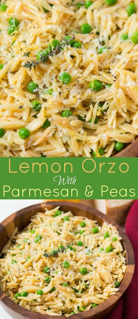 Lemon Orzo, Orzo Recipes, Salad Pasta, Pea Recipes, Spring Recipes, Meatless Meals, Orzo, Couscous, Side Dish Recipes