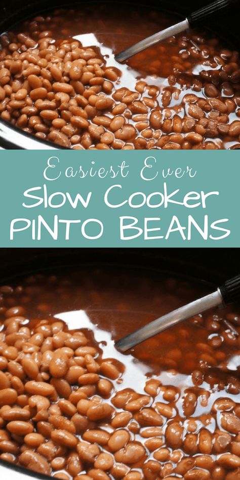 Slow Cooker Pinto Beans Soup In A Crock Pot, Slow Cooker Pinto Beans, Beans Recipe Crockpot, Pinto Beans Recipe, Beans In Crockpot, Slow Cooker Beans, Pinto Bean Recipes, Renovation Kitchen, How To Cook Beans