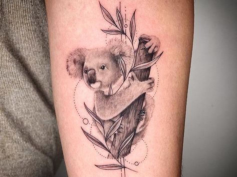 Koala Tattoo, Australia Tattoo, Small Dog Tattoos, Amsterdam Tattoo, Native Tattoos, Small Butterfly Tattoo, Mom Tattoo Designs, Dotwork Tattoo, Silhouette Tattoos