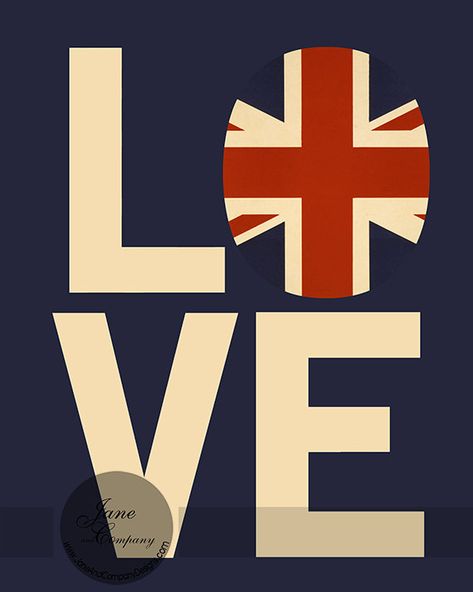 Love British Vintage Flag, Typography British Decor, Great Britain, United Kingdom, Union Jack, Unio Flag Typography, British Things, Jack Flag, London Baby, Vintage Flag, Union Jack Flag, Best Of British, British Invasion, British Flag