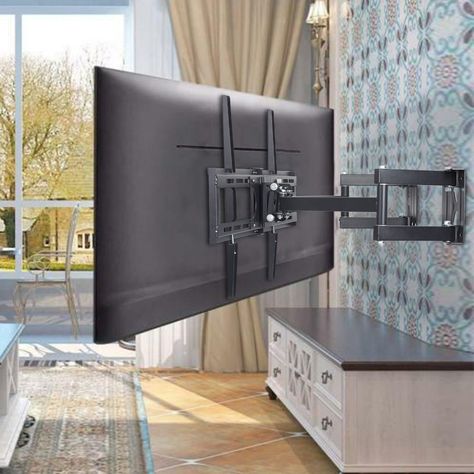 Heavy Duty Corner TV Mount Dual Swivel Articulating Arms Wall Hung Bracket 32-65 7427140149469 | eBay Wall Mounted Tv Corner, Corner Tv Mounting Ideas, Mounting Tv On Wall, Corner Mounted Tv Living Room, Tv Mount Wall, Corner Tv Mount, Swivel Tv Wall Mount, Tv Holder, Swivel Tv