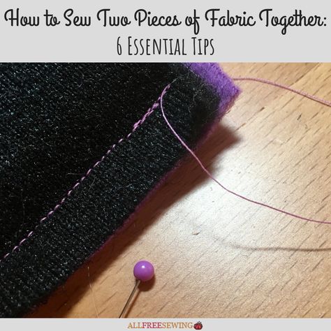 Connecting together two pieces of fabric is the most important function of a sewing machine in your crafting. It’s how almost all clothing is made, as well as household and essential items like duvet covers, pillows and pillowcases, tote bags, and much more. Learn how to sew two pieces of fabric together with this page of tips and a quick tutorial.<br /> <br /> Like <a href="https://www.allfreesewing.com/Sewing-Tips-and-Tricks/Quick-Tips-How-to-Cut-Fabric-Perfectly& Easy Fashion, Bridal Attire, Summer Sewing, Sewing School, Beginner Sewing Projects Easy, Diy Bridal, Fabric Scissors, Sewing Class, Essential Items