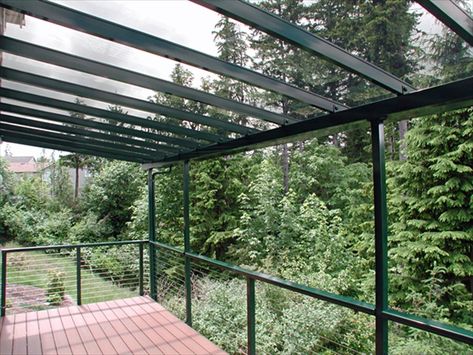 Roof Over Deck, Clear Roof Panels, Hot Tub Pergola, Pergola Ideas For Patio, Pergola Roof, Curved Pergola, Small Pergola, Pergola Curtains, Shade House