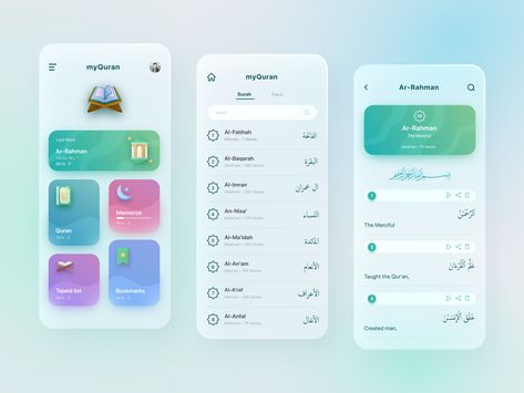 myQuran App by Galang Dharmawan Muslim Apps, Quran App, App Making, App Design Ui, Diary App, Ux Design Mobile, Font App, App Design Layout, Android App Design