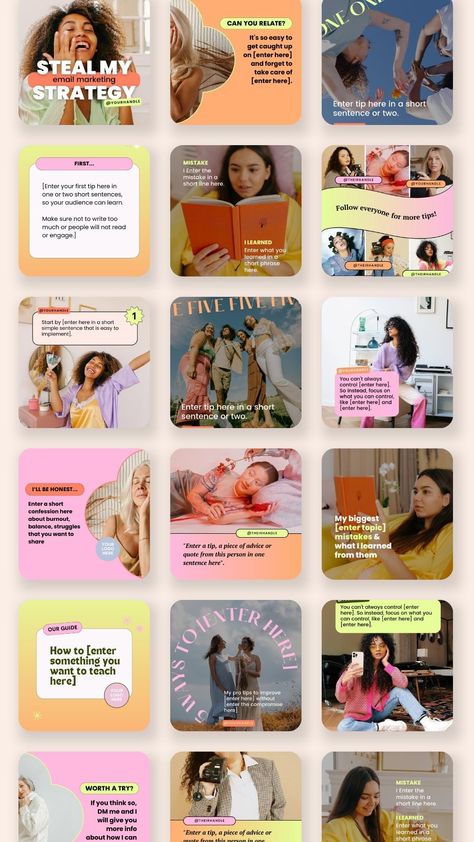 Carousel Post Template, Instagram Carousel Post, Carousel Post, Instagram Branding Design, Social Media Branding Design, Instagram Carousel, Instagram Template Design, Instagram Branding, Social Media Design Inspiration