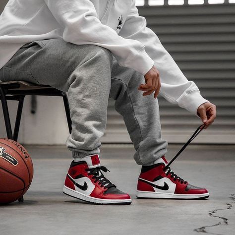 Air Jordan 1 Gym Red Black White,Air Jordan 1 Women Outfit Air Jordan 1 Chicago Outfit, Jordan 1 Chicago Outfit, Red Jordan 1 Outfit, Jordan 1 Mid Outfit, Jordan 1 Outfit Men, Jordan 1 Mid Chicago Black Toe, Red And White Jordans, Jordans Outfit For Men, Black And White Jordans