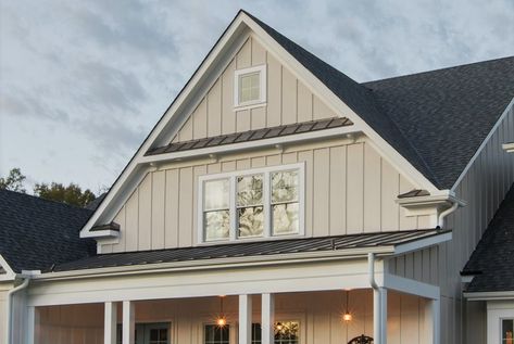 Board and Batten Siding | James Hardie Hardie Plank Siding, Hardie Board Siding, Siding Styles, Board And Batten Exterior, Hardie Board, Siding Trim, Hardie Siding, Farmhouse Trends, Siding Options