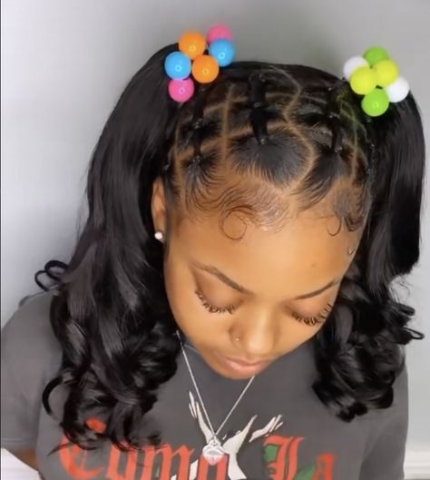 Hairstyles Quick Braids, Braids Hairstyles Quick, Middle School Hairstyles Black, Hairstyles Reference Drawing, Round Face Shape Hairstyles, Hairstyles Rubber Bands, Rubber Bands Hairstyles, Bands Hairstyles, Hairstyles Ribbon