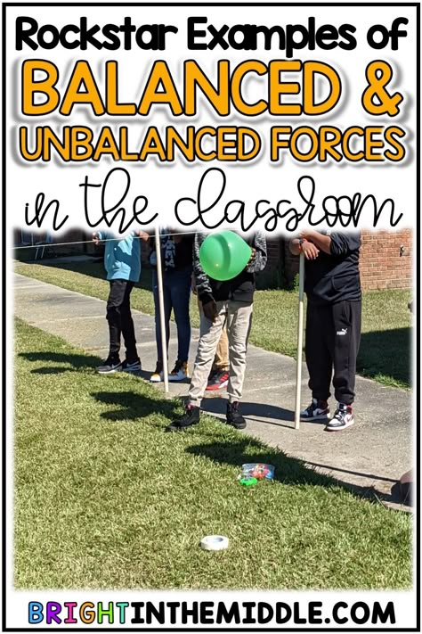 Force And Motion Activities Middle School, Physics Activities For Middle School, Physical Change Experiments, Outdoor Science Activities Middle School, Forces Science Activities, Physics Activities For High School, Teaching Physics High School, Potential And Kinetic Energy Activities Middle School, Balanced And Unbalanced Forces 3rd Grade