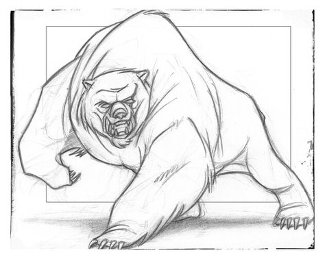 Mordu- deamon  bear from brave Zombie Bear Art, Angry Bear Art, Growling Bear Drawing, Scary Bear Drawing, Angry Bear Drawing, Polar Bear Character Design, Angry Bear Illustration, Bear Poses, Bear Character Design