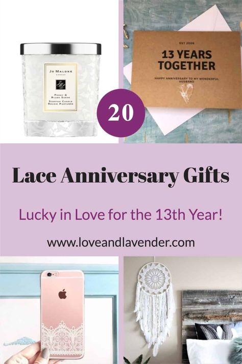 20 Lace Anniversary Gifts – Lucky in Love for the 13th Year | Pone case present for her | Celebrate this special occasion with thoughtful gifts | Gift ideas and inspiration by Love & Lavender #gifts #gift #anniversarygift Lace Anniversary Gifts Ideas, Lace Anniversary Gifts For Him, 13 Year Anniversary Gift Ideas For Him, 13 Year Anniversary Gift, 13 Year Anniversary, 13 Year Wedding Anniversary, Anniversary Gift Ideas For Her, 13th Anniversary Gifts, Wedding Gift Items