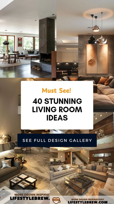 Explore these 40 stunning contemporary living room design ideas that will inspire your next home makeover. Whether you’re after cozy minimalism or bold decor choices, our layout images showcase various styles, colors, and themes tailored for your unique taste. Discover how to blend comfort with modern aesthetics in various settings and how to use lighting, furniture arrangements, and accessories to transform a typical living space into a stylish haven. Get ready to bring your vision to life and make your living room welcoming and chic! Family Room Inspiration Modern, Living Room Styles Contemporary, Wow Factor Living Room, Huge Living Room Designs, Luxury Living Room Color Schemes, Large Great Room Furniture Layout, Showcase Design Furniture Living Rooms, Modern Living Room Design Interiors, Large Open Living Room Layout