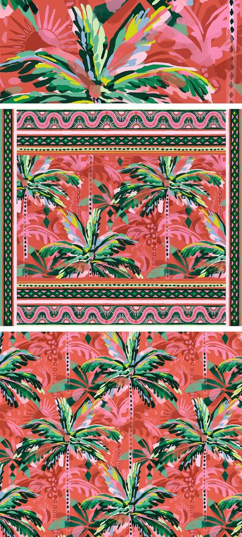 Maaji commisisoned illustration :: Behance Boho Pattern Design, Illustration Art Digital, Tropical Prints Pattern, Tropical Illustration, Conversational Prints, Photography Photoshop, Book Illustration Art, City Illustration, Iphone Wallpaper Themes