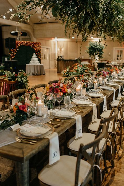 Top 10 Oklahoma Wedding Scenes of 2018 | Brides of Oklahoma Earthy Indoor Wedding, Rustic Wedding Decor Indoor Reception Ideas, Woodsy Indoor Wedding, Secret Garden Wedding Aesthetic, Enchanted Forest Wedding Indoor, Wedding Reception Ideas Indoor Elegant, Secret Garden Wedding Theme, Greenery Reception, Alternative Wedding Theme