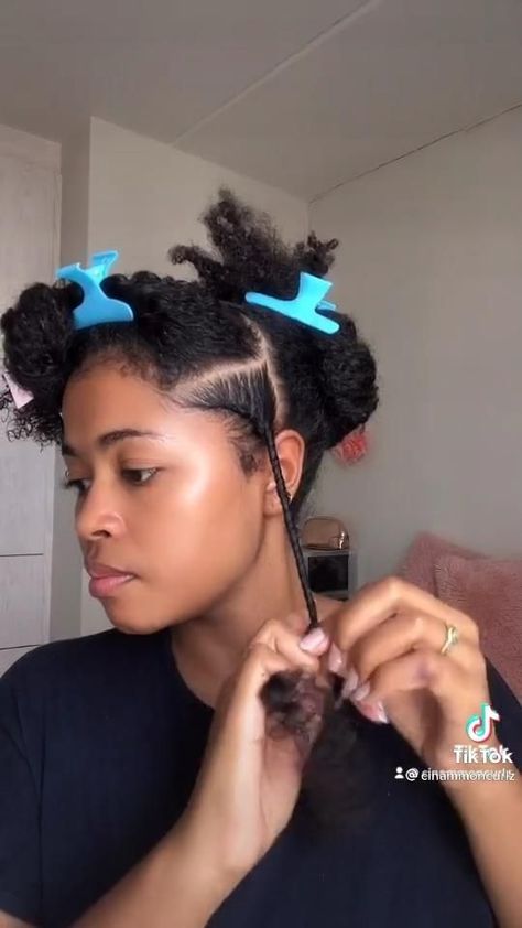 Pin on h a i r ‍ ‍ Tiktok Hairstyles, Cabello Afro Natural, Curly Hair Videos, Protective Hairstyles For Natural Hair, Natural Hairstyle, Natural Hair Twists, Girls Natural Hairstyles, Hair Twist Styles, Curly Hair Styles Easy