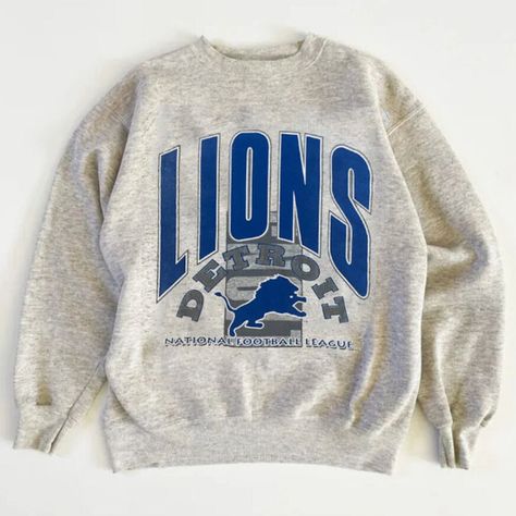 Detroit Lions Sweatshirt, Detroit Lions Shirt, Football Fan Shirts, Detroit Lions Football, Vintage Detroit, Nfl Detroit Lions, Lions Football, Lion Shirt, Gifts For Football Fans