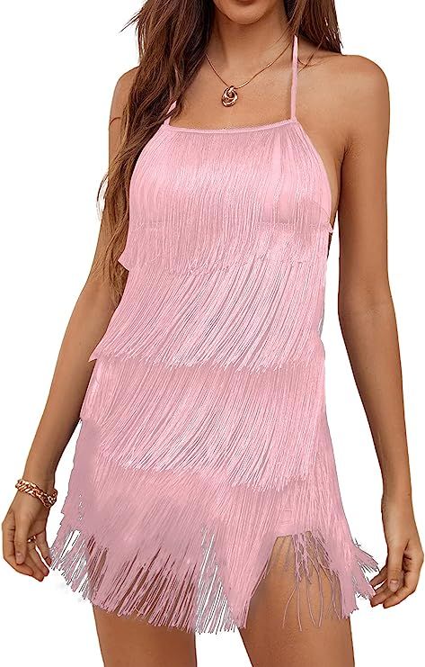 Quinceanera Surprise Dance Outfits, Quince Surprise Dance Outfits, Pink Romper Outfit, Surprise Dance Outfits, Quince Planning, Fringe Dresses, Xv Ideas, Disposable Income, Fringe Romper