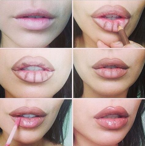 7 Lip Contouring Pictorials to Make Your Lips Look Fuller Bigger Lips Makeup, Smokey Eyeliner, Lip Tutorial, Lip Makeup Tutorial, Lip Contouring, Lip Injections, Trendy Makeup, Makeup Looks Tutorial, Body Makeup