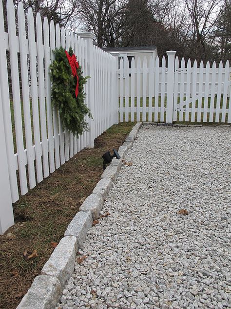 March - Extend Parking Pad and add gravel edging to fence in front and to house on side. Parking Pad Ideas, Gravel Parking Pad, Gravel Edging, Farmhouse Driveway, Backyard Parking, Gravel Driveway Edging, Driveway Edging, Edging Stones, Gravel Parking