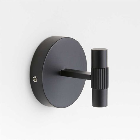 Modern Fluted Matte Black Bathroom Towel Hook + Reviews | Crate & Barrel Black Bathroom Towel Hooks, Fluted Bathroom, Brushed Bronze Bathroom, Black Towel Hooks, Brushed Brass Bathroom, Bathroom Towel Hook, Bath Towel Hooks, Brushed Nickel Bathroom, Matte Black Bathroom