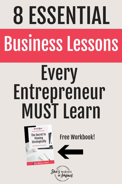 Business Lessons, Entrepreneur Ideas, Network Marketing Business, Free Workbook, Entrepreneur Tips, Business Systems, Pinterest Marketing Strategy, Entrepreneur Mindset, Starting Your Own Business