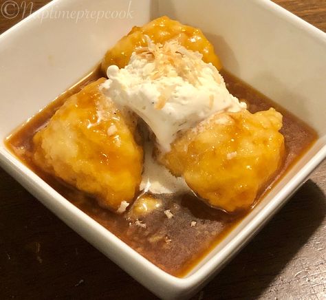 Tonga Food Recipes, Faikakai Recipe, Tonga Recipes, Caramel Dumplings, Tongan Food, Coconut Caramel Sauce, Haitian Food, Polynesian Food, Haitian Food Recipes