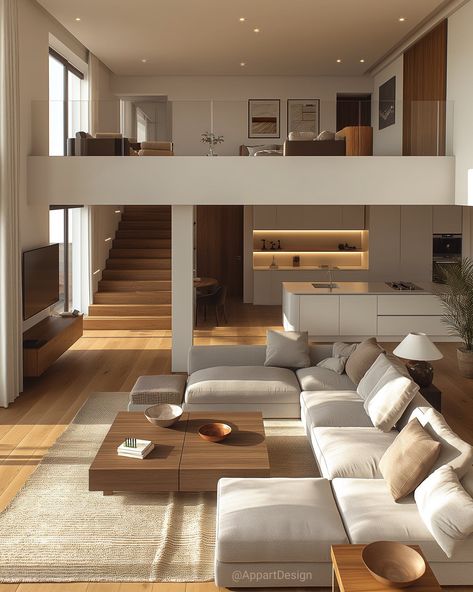 Nice Living Room Ideas Interior Design, Small Living Area Design Interiors, House Design Modern Minimalist, Dream House Minimalist, Studio Condo Interior Design, Small Houses Ideas, Miami Loft, Minimalist House Interior, Japandi House