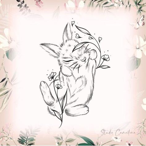 Astral Tattoos, Small Bff Tattoos, Hase Tattoos, Luna Tattoo, Tier Tattoo, Infinity Tattoo Designs, Uv Tattoo, Bunny Tattoos, Forest Tattoos