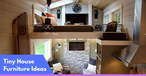 8 Brilliant Tiny House Furniture Ideas You Need To Know About | Tiny Living Life Loft Luxury, Bathroom Grey, Modern Mountain House, Tiny House Furniture, Fancy Decor, Cabin In The Mountains, Tiny House Interior Design, Best Tiny House, House Cabin