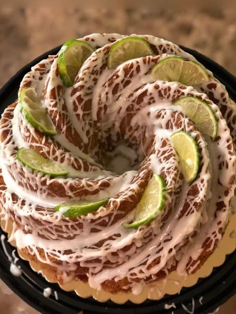 Key Lime Pound Cake Recipe with Key Lime Cream Cheese Glaze - Grandma's Homemade Goodness Keylime Cream Cheese Pound Cake, Key Lime Pound Cake Recipe, Lime Pound Cake Recipe, Lime Dessert Recipes, Classic Pound Cake Recipe, Lime Dessert, Key Lime Pound Cake, Lime Pound Cake, Lime Desserts