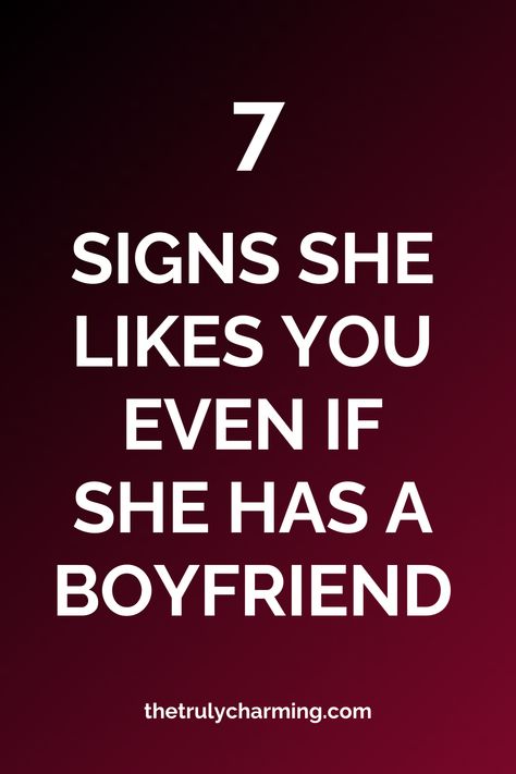 You might have a vibe with someone who, as it turns out, is in a relationship. They aren’t available, but you keep getting the sneaking suspicion that they’d be interested if they were. It’s an interesting conundrum. On the one hand, this person is off-limits due to their relationship status. On the other, you suspect genuine interest and wonder what you’re supposed to do about it. In this article we will discuss some clear signs a woman likes you but has a boyfriend and what you can do. Attracted To Someone You Cant Have, Signs Hes Interested In You, Signs She Doesn't Love You Anymore, Signs Your Boyfriend Is Losing Interest, Signs He’s Not Into You, Clingy Girlfriend, How To Know If He’s Losing Interest, Signs She Likes You, Respect Relationship