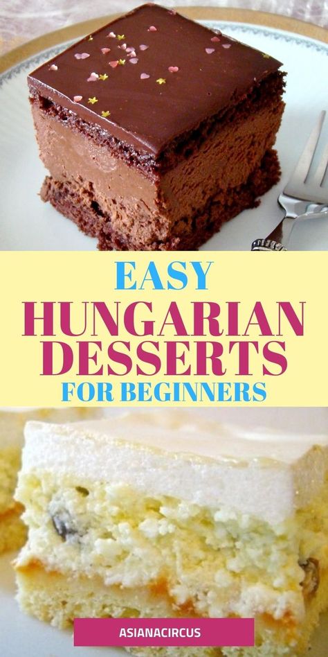 Dessert Recipes For Beginners, Desserts For Parties, Hungarian Cake, Hungarian Desserts, Hungarian Cuisine, International Desserts, Comfort Desserts, Healthy Vegan Desserts, Popular Desserts