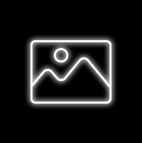 Black And White Neon App Icons, Photo Icon Black, Neon Icons, App Ikon, Neon White, App Store Icon, Ios App Iphone, Black App, Wallpaper Iphone Neon