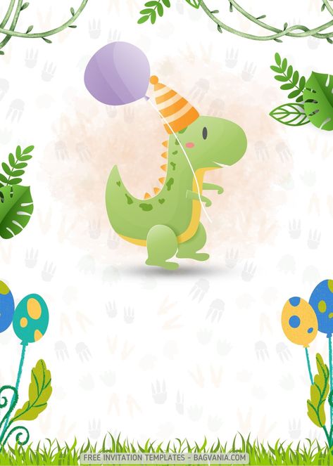 Dinosaur Birthday Invitations Templates, Safari Drawing, Dinosaur Invitation Template, Dino Invitation, Jungle Dinosaur, Dino Birthday Invitations, Dino Party Invitation, Dinosaur Birthday Card, Dinosaur Invitation