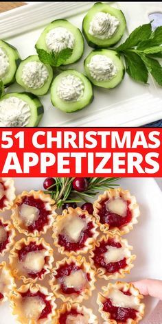 Looking for some fun, new and exciting appetziers to make this holiday season? This roundup of 51 Christmas Appetziers is just the thing. We've got some really cool recipes to try out that are loaded with Holiday flavors to enjoy with friends and family. From Cranberry Horseradish Brie Bites to Reindeer Cheeseballs, there will be something on here that will fill you with Holiday Cheer! Easy Christmas Appetizers Finger Foods, Christmas Appetizers Finger Foods, Easy Christmas Appetizers, Appetizers Finger Foods, Xmas Appetizers, Cool Recipes, Christmas Finger Foods, Best Christmas Appetizers, Holiday Flavors