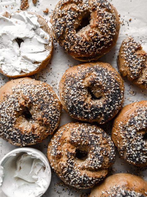 Cassava Bagels, Cassava Flour Bagels, Gutsy Baker, Paleo Bagels, Gluten Free Bagel Recipe, New York Style Bagels, New York Bagels, Cassava Flour Recipes, Nut Free Desserts