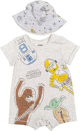 Newborn Baby Boys, Star Wars Set, Star Wars Outfits, Star Wars The Mandalorian, R2 D2, Star Wars Yoda, Baby Boy Romper, Star Wars Baby, Short Sleeve Romper