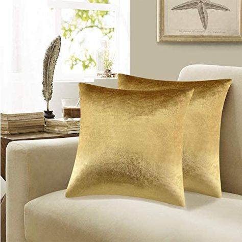 Gold Throw Pillows, Gold Sofa, Couch Pillow Covers, 18x18 Pillow Cover, Sofa Pillow Covers, Decorative Pillows Couch, 16x16 Pillow Cover, Gold Velvet, Sofa Cushion Covers