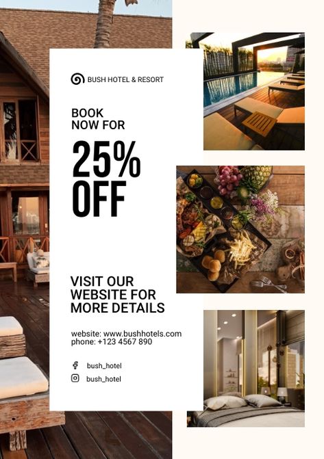 Hotels Poster Design, Hotel Offer Poster, Hotel Offers Design, Hotel Advertising Design Poster, Hotel Flyer Design Inspiration, Luxury Hotel Poster Design, Hotel Poster Design Creative, Hotel Promotion Ideas, Hotel Poster Design Graphics