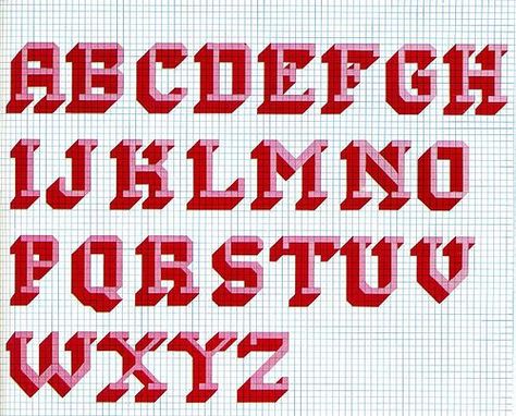 varsity type Cross Stitch Alphabet Patterns, Cross Stitch Fonts, Cross Stitch Letters, Embroidery Alphabet, Cross Stitch Alphabet, Simple Cross Stitch, Free Cross Stitch, Embroidery Inspiration, Modern Cross Stitch