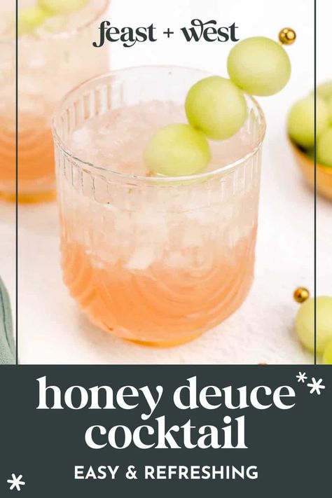 With vodka, lemonade, raspberry liqueur and honeydew melon, the US Open's Honey Deuce cocktail is the ideal drink for summer celebrations. Us Open Drink, Us Open Honey Deuce, Us Open Cocktail, Honey Deuce Cocktail Recipe, Cocktail Competition Ideas, Fancy Vodka Cocktails, End Of Summer Cocktails, Honey Deuce Cocktail, Honeydew Drink