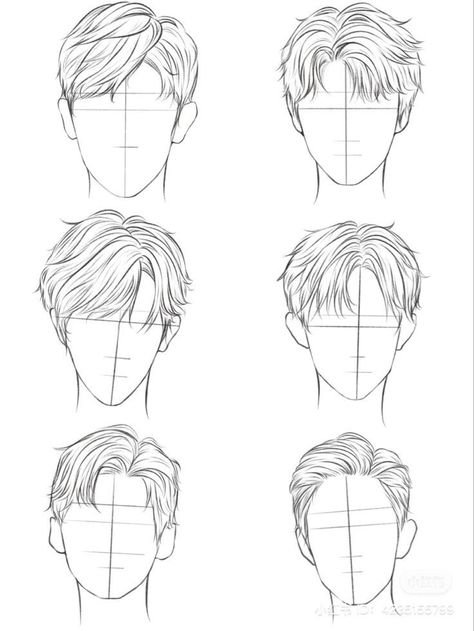 Boy Hair Drawing, Pelo Anime, Drawing Hair Tutorial, Anime Boy Hair, Anime Boy Sketch, Hair Sketch, Body Base Drawing, Face Sketch, Pencil Sketches