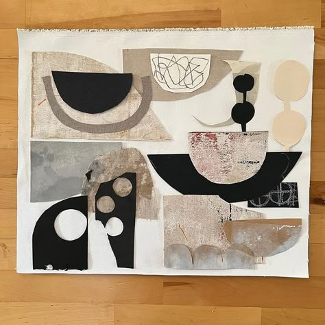 Fabric Note Cards, Layered Textiles, Non Objective Art, Jodi Ohl, Painting Instagram, Shape Collage, Abstract Paper, Collage Art Projects, Paper Collage Art