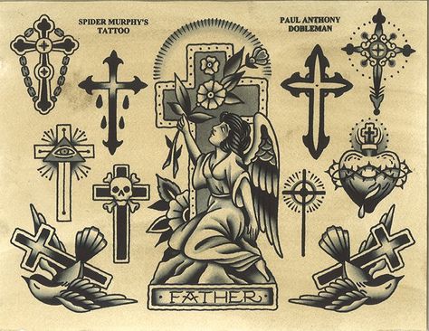 Paul Anthony Dobleman, Traditional Tattoo Cross, Traditional Tattoo Man, Traditional Black Tattoo, Traditional Tattoo Old School, Tattoo Filler, Traditional Tattoo Sleeve, Religious Tattoo, Cross Tattoos