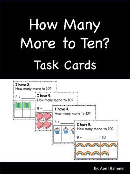 Adding to ten: Making tens with mini erasers: Math Activity task cards Mini Erasers, Expo Marker, Making Ten, Fun Math Activities, Math Activity, Self Promotion, Fun Math, Erasers, Task Cards