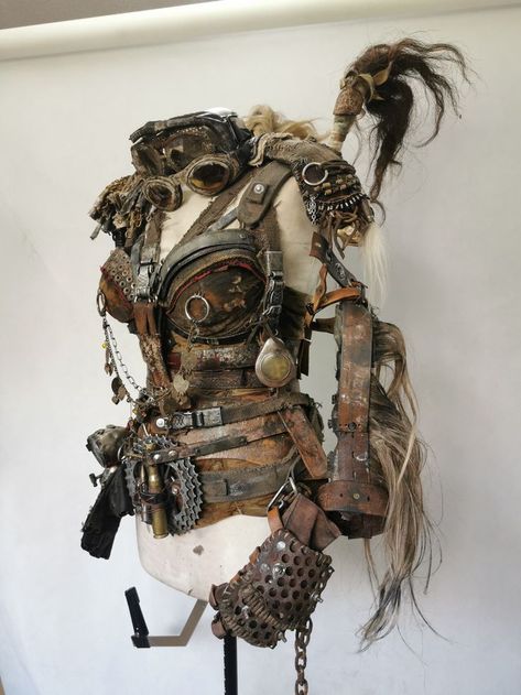 Steampunk Apocalypse Outfit, Outfit Ideas Zombie Apocalypse, Scavenger Aesthetic Outfit, Dieselpunk Aesthetic Outfit, Futuristic Apocalypse Fashion, Post Apocalyptic Architecture, Biopunk Aesthetic Outfit, Post Apocalyptic Boots, Apocolypse Aethstetic Clothes