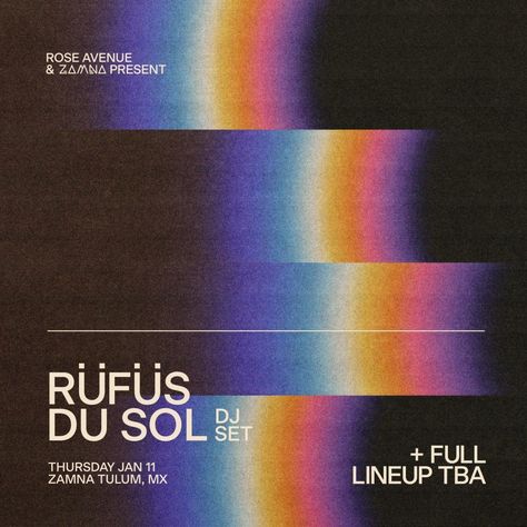 RUFUS DU SOL Event Poster Inspiration, Rufus Du Sol, Music Cover Art, Posters Music, Concert Poster Design, Typo Poster, Artsy Background, Poster Inspiration, Music Flyer