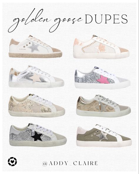 Sparkly Sneakers, Womens Tennis Shoes, Womens Tennis, Sneakers Outfit, Platform Sneakers, Golden Goose, White Sneakers, Platform Shoes, Golden Goose Sneaker