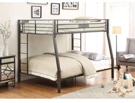 Double Decker Bed Design, Contemporary Bunk Beds, Queen Bunk Bed, Bunk Bed Sets, Cocina Shabby Chic, Bunk Bed Frame, Queen Bunk Beds, Metal Bunk Bed, Bunk Beds With Stairs